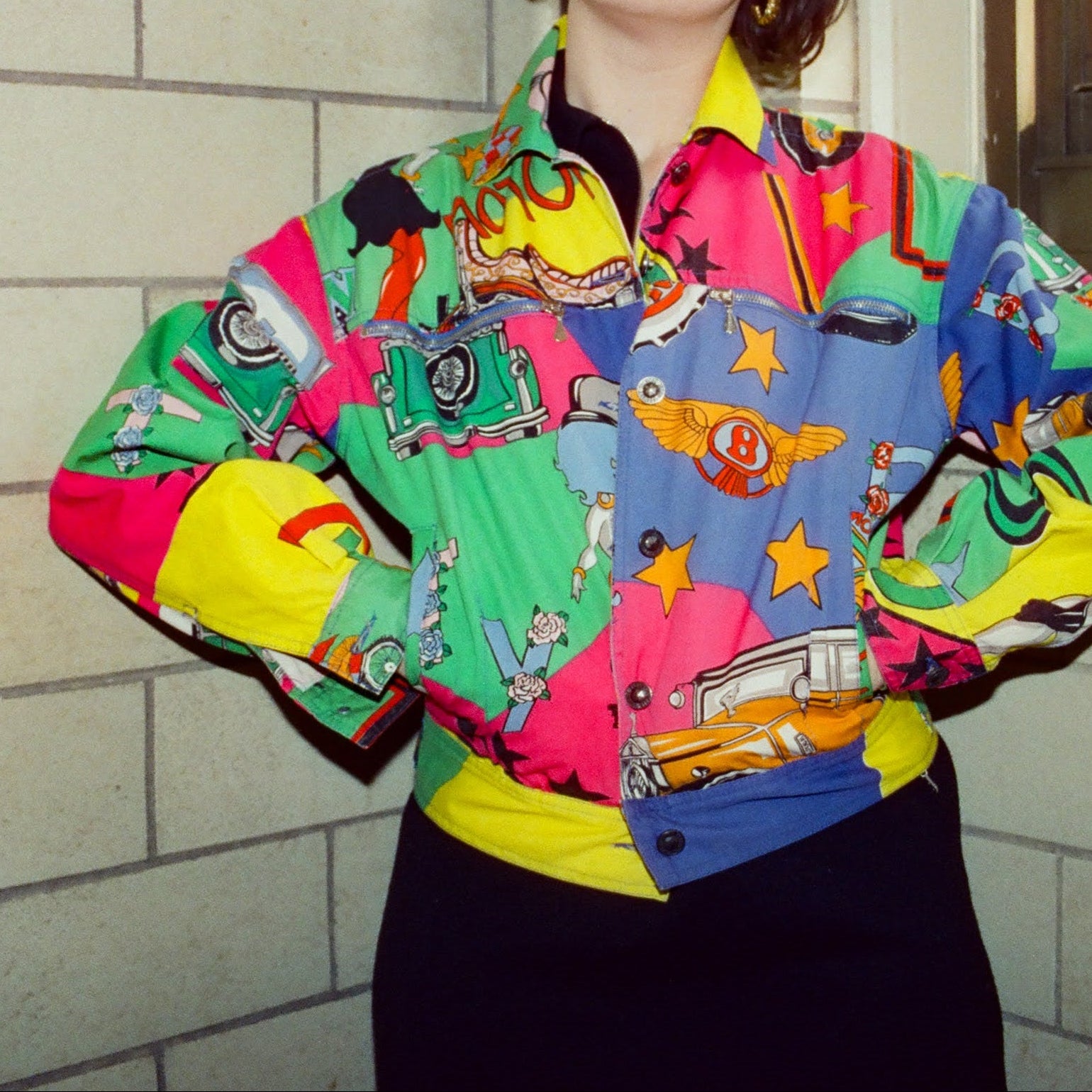 90s versace jeans couture betty boop jacket - 1991