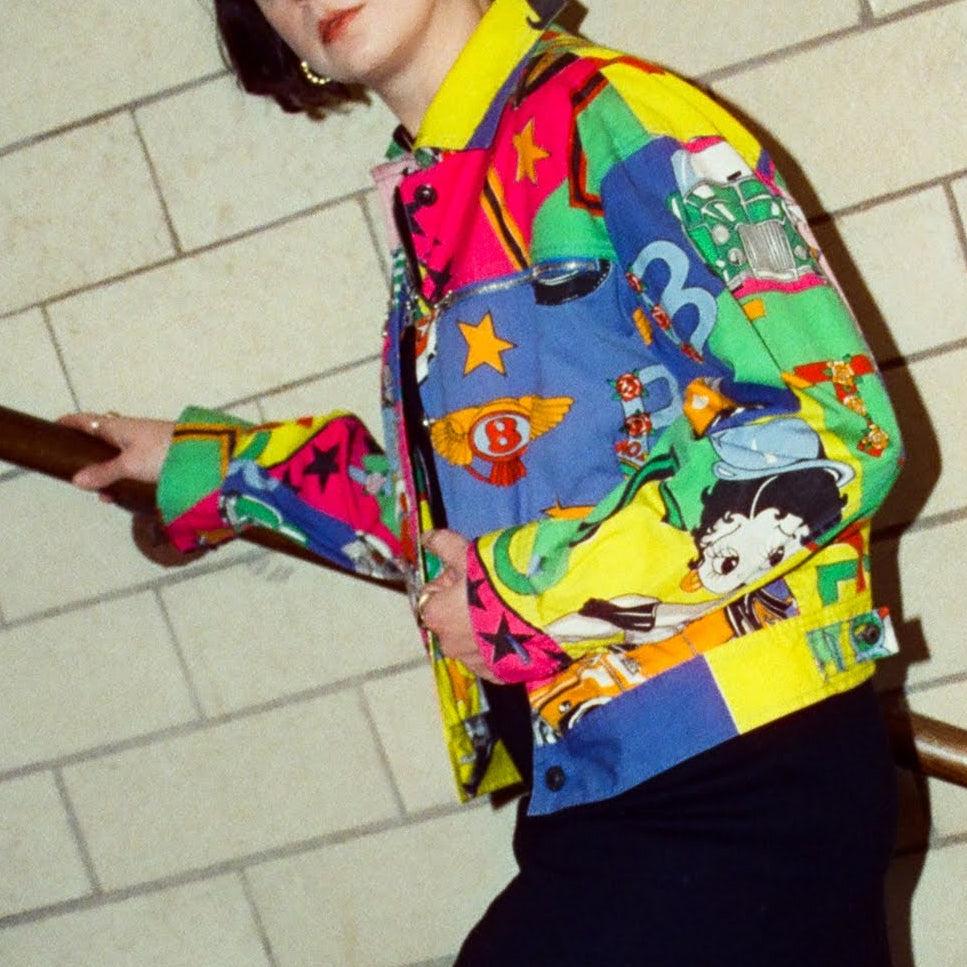 90s versace jeans couture betty boop jacket - 1991