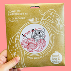 kitten knitting embroidery kit, view 3