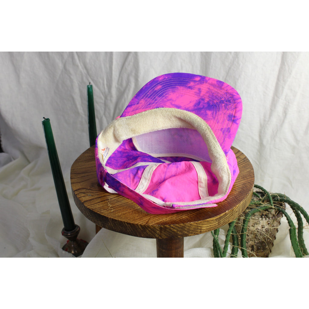 80s key west neon tie-dye nylon hat