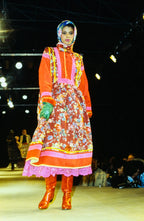 80s kenzo fw1982 paris runway folk floral dress - rare