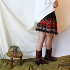 2000s/Y2K Anna Sui Folk Silk Floral Skirt – Printed Gauze