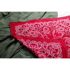 70s crafted with pride in usa rn14193 red paisley bandana- selvedge