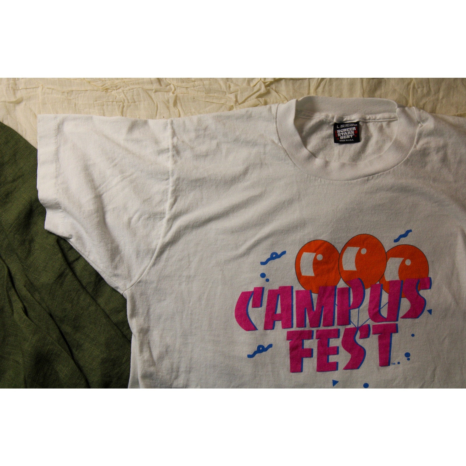 90s campus fest single-stitch tee – screen stars best
