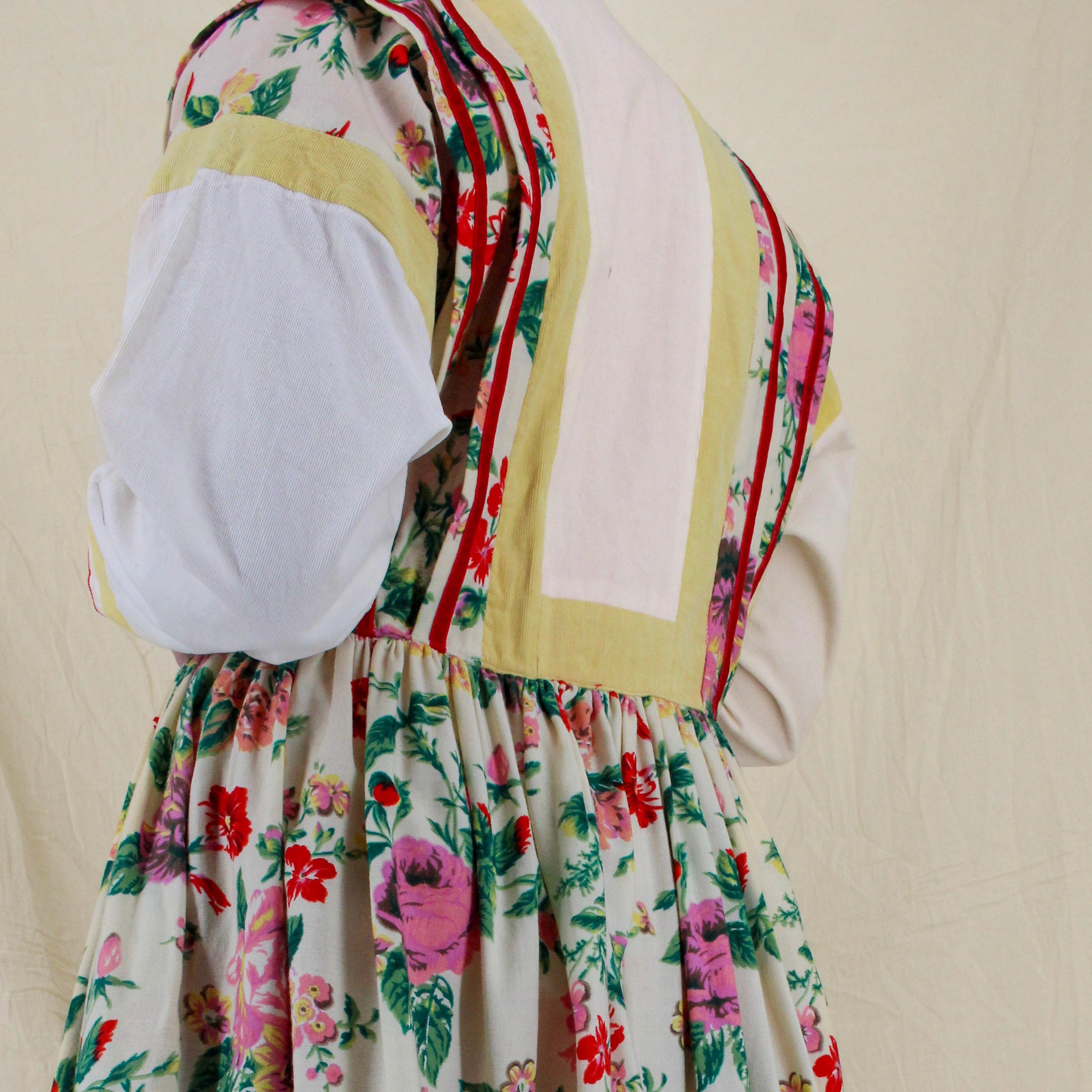 80s kenzo fw1982 paris runway folk floral dress - rare