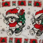 80s Bijo New York Glitter Cat Christmas Sweatshirt