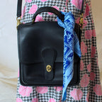 vintage coach black leather station bag (style 5130, l1w-5130)