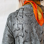 60s faux-snakeskin trench coat - halle bros