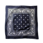 70s/80s rn 13960 black bandana, made in usa, 100% cotton