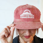 70s/80s - 5-panel corduroy telluride snapback - rare - YKK zipper back