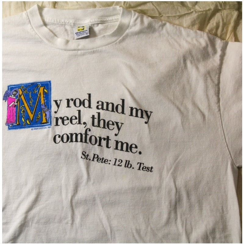 90s high cotton “my rod and my reel” single-stitch tee