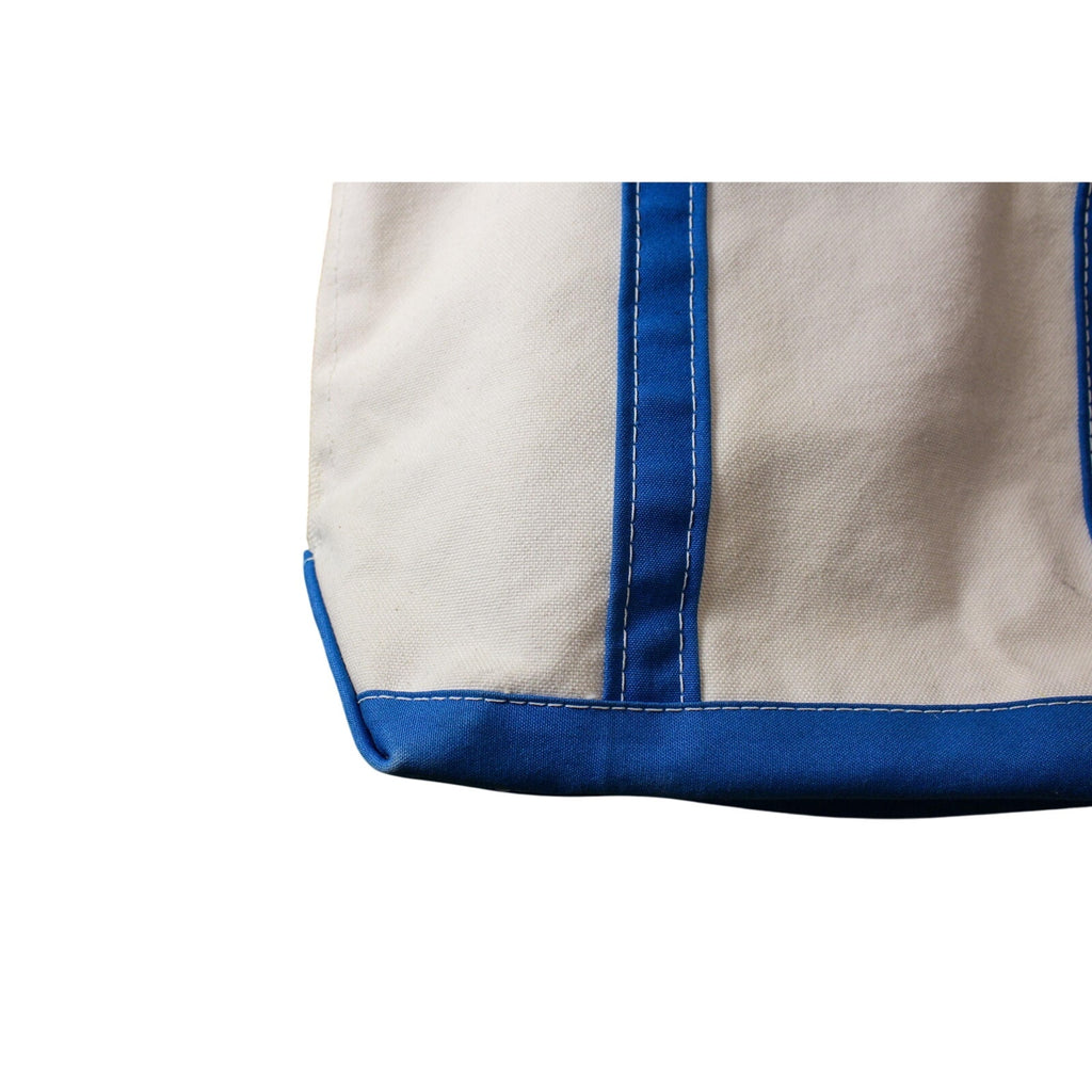 90s/00s l.l.bean boat & tote – cobalt trim zip-top - short handles
