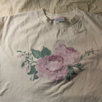 90s jerzees pastel floral single-stitch tee xl