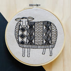 sheep embroidery kit, view 4