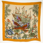 80s gucci quail botanical silk carré scarf