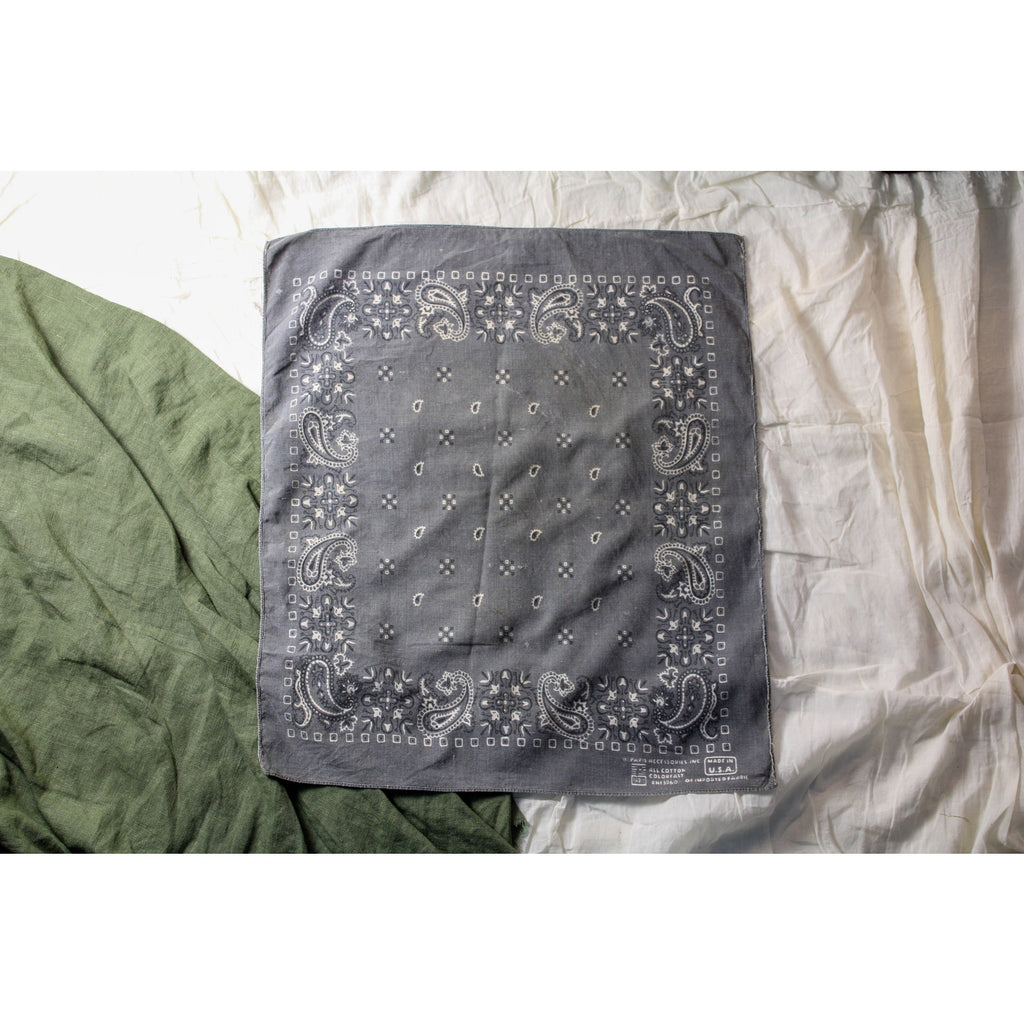 70s Paris Accessories Gray Bandana – RN 13960 Made in USA