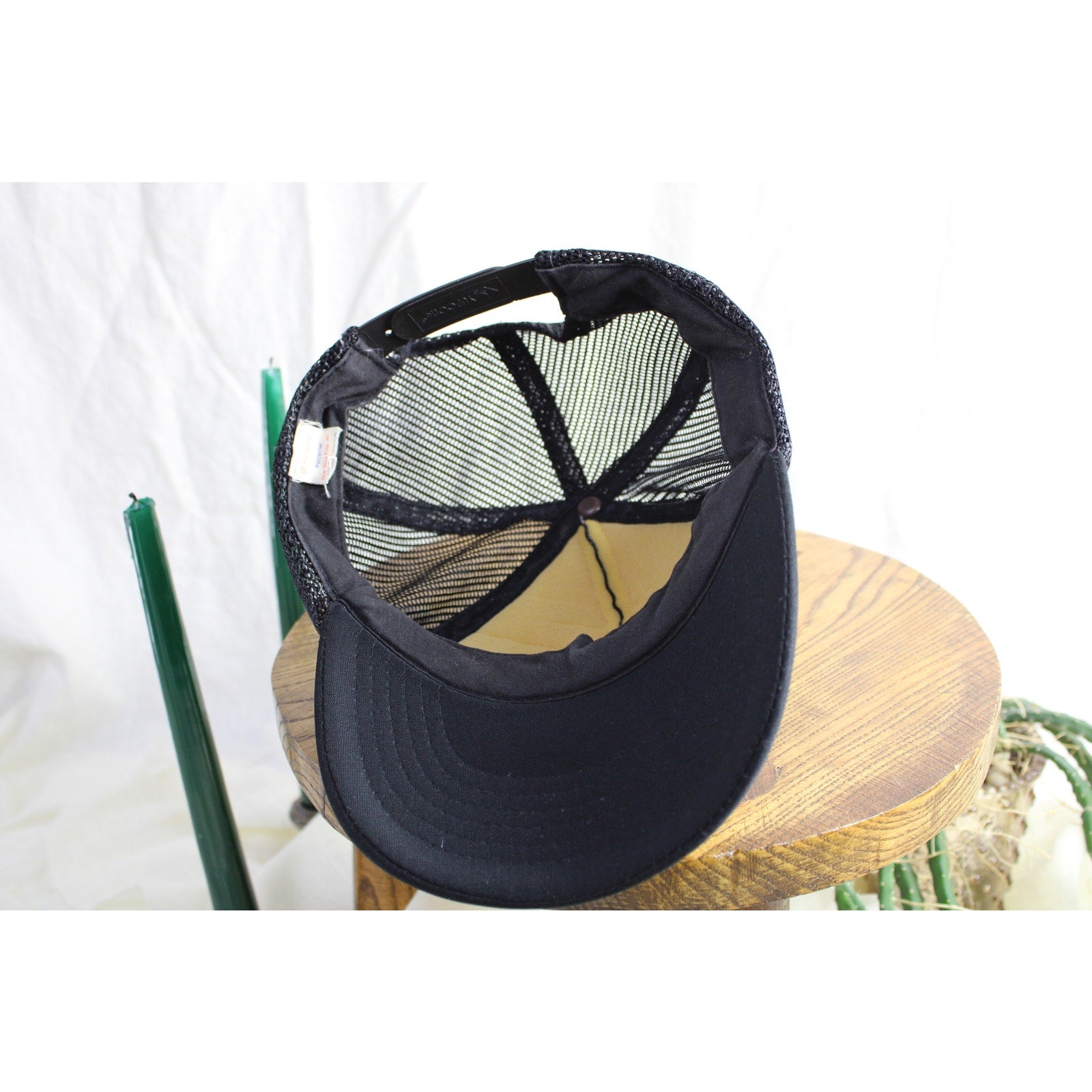 80s las brasas black mesh trucker hat