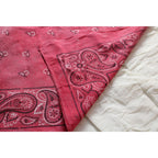 80s vintage rn 13962 red paisley bandana made in usa