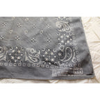 70s Paris Accessories Gray Bandana – RN 13960 Made in USA