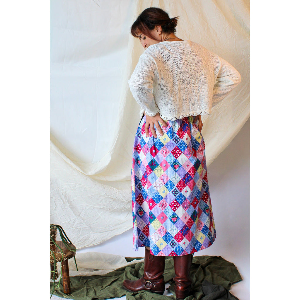 90s dwsf White Crochet cardigan large