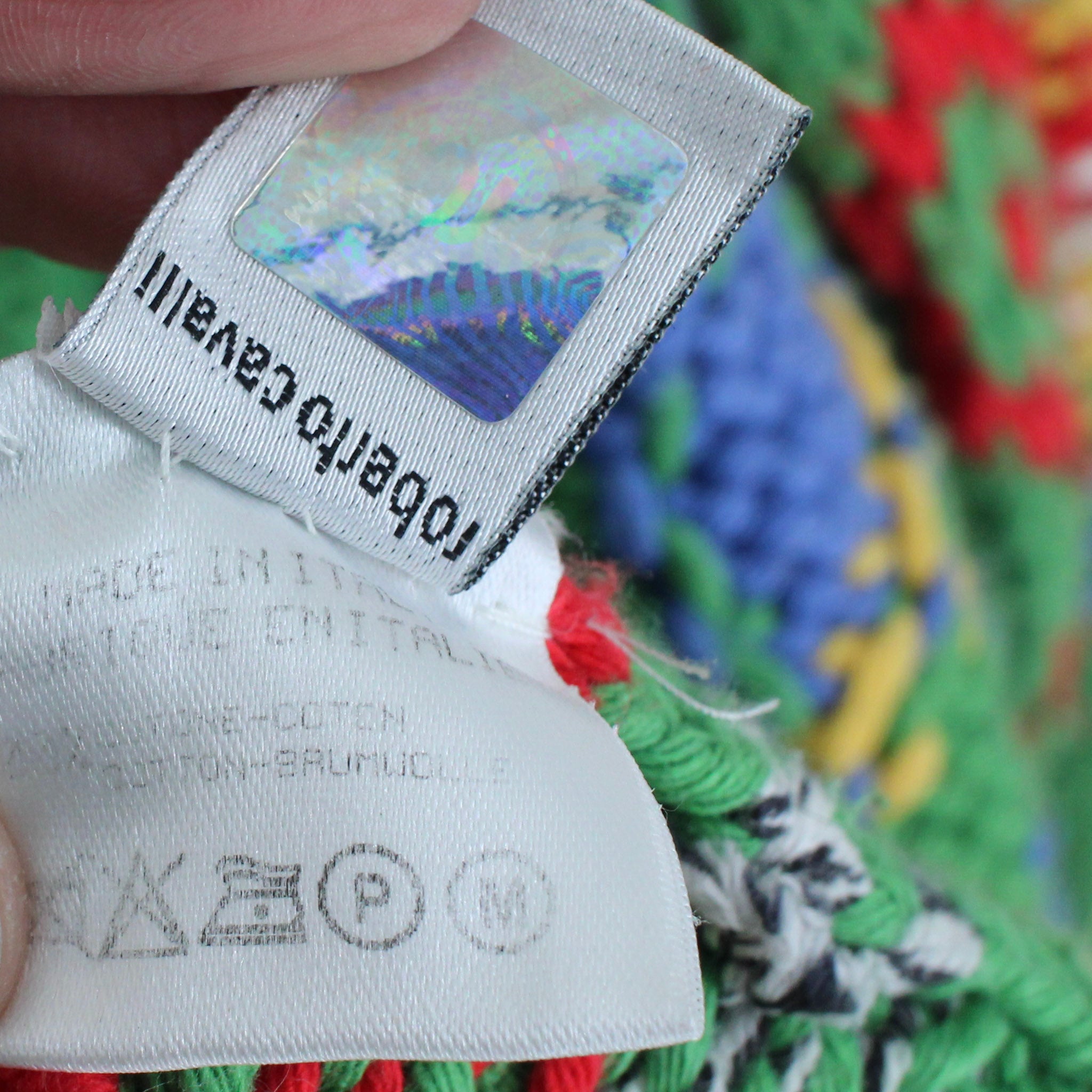 y2k rare roberto cavalli chunky snowflake knit cardigan