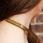 70s vintage smooth brass collar necklace
