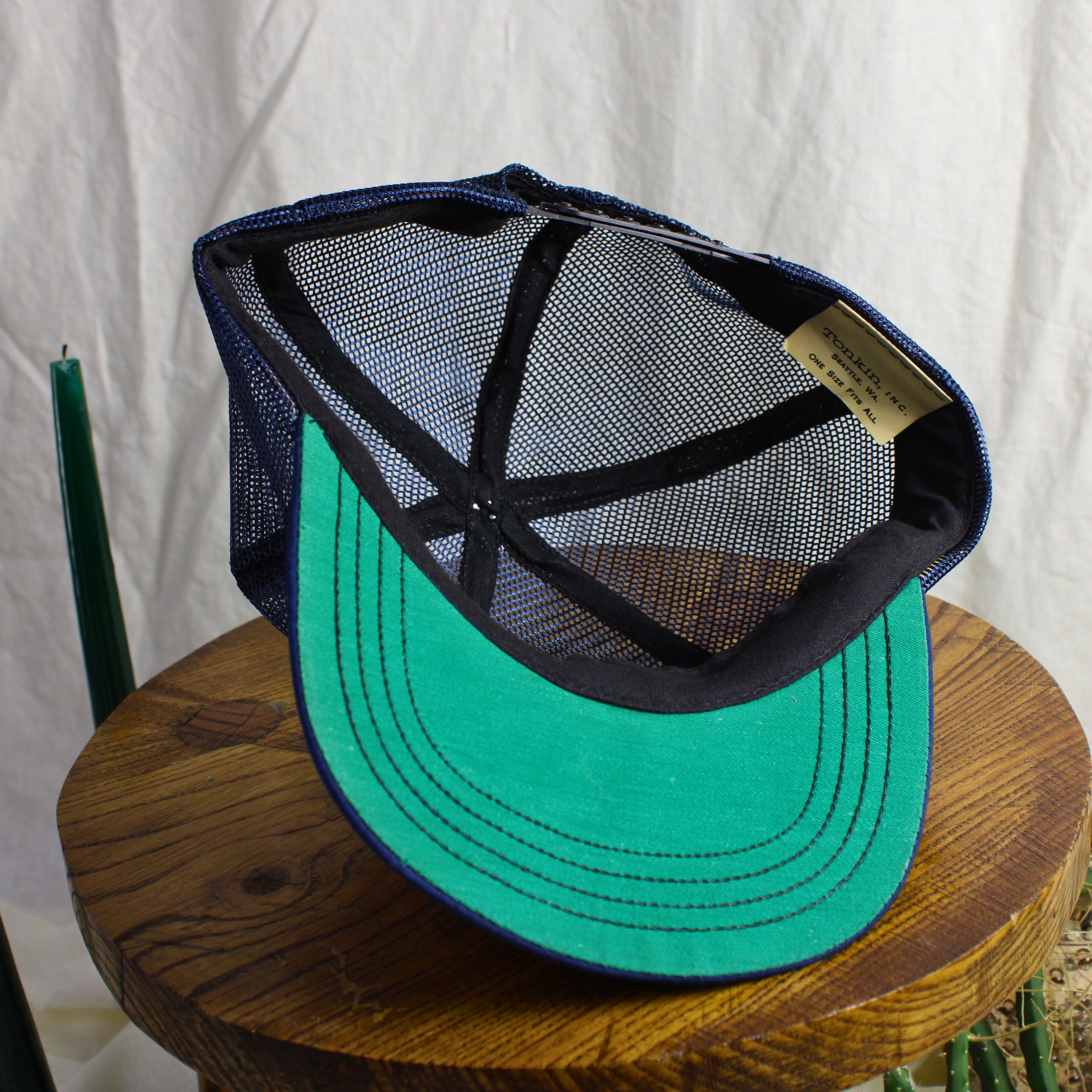80s kenworth trucker hat – tonkin inc. seattle wa – mesh snapback