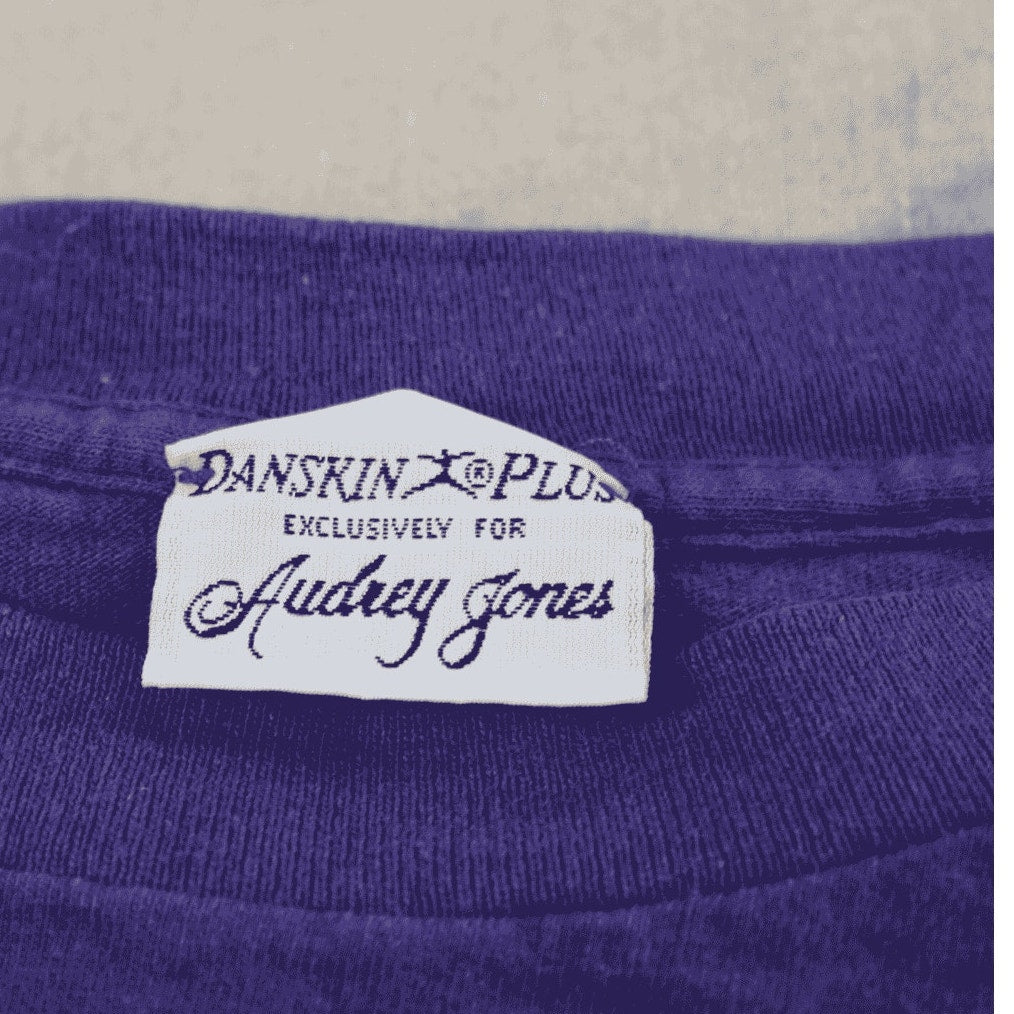 90s danskin plus audrey jones oversized purple tee