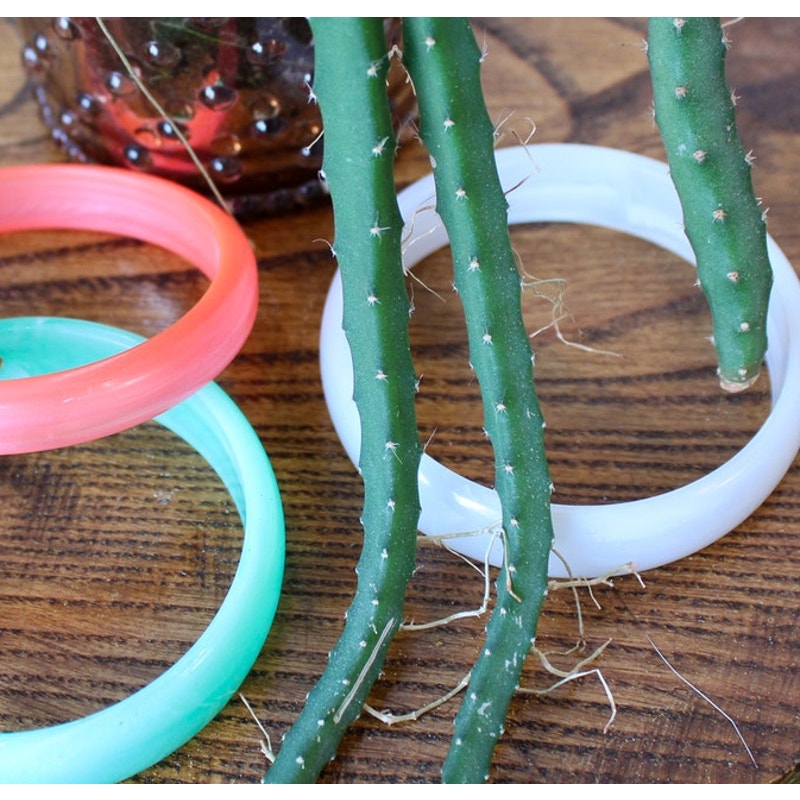 60s pink translucent bangle 2 3/4 inch diameter
