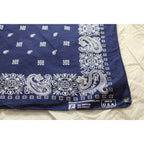 80s true vintage navy paisley bandana made in usa