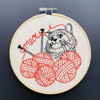 kitten knitting embroidery kit, view 4