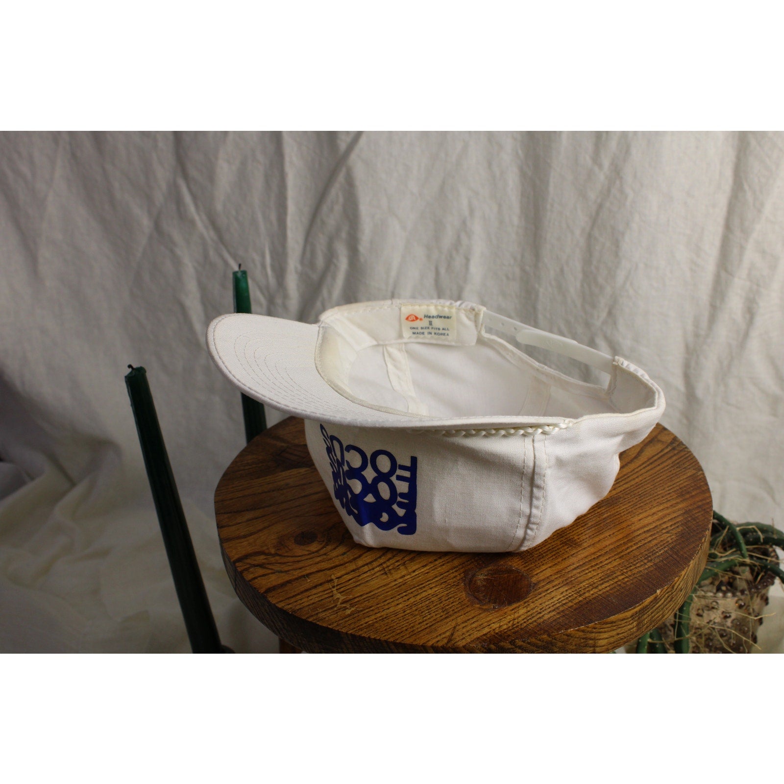 80s FOCUS FOCUS FOCUS made in korea white snapback hat