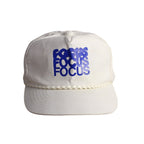 80s FOCUS FOCUS FOCUS made in korea white snapback hat