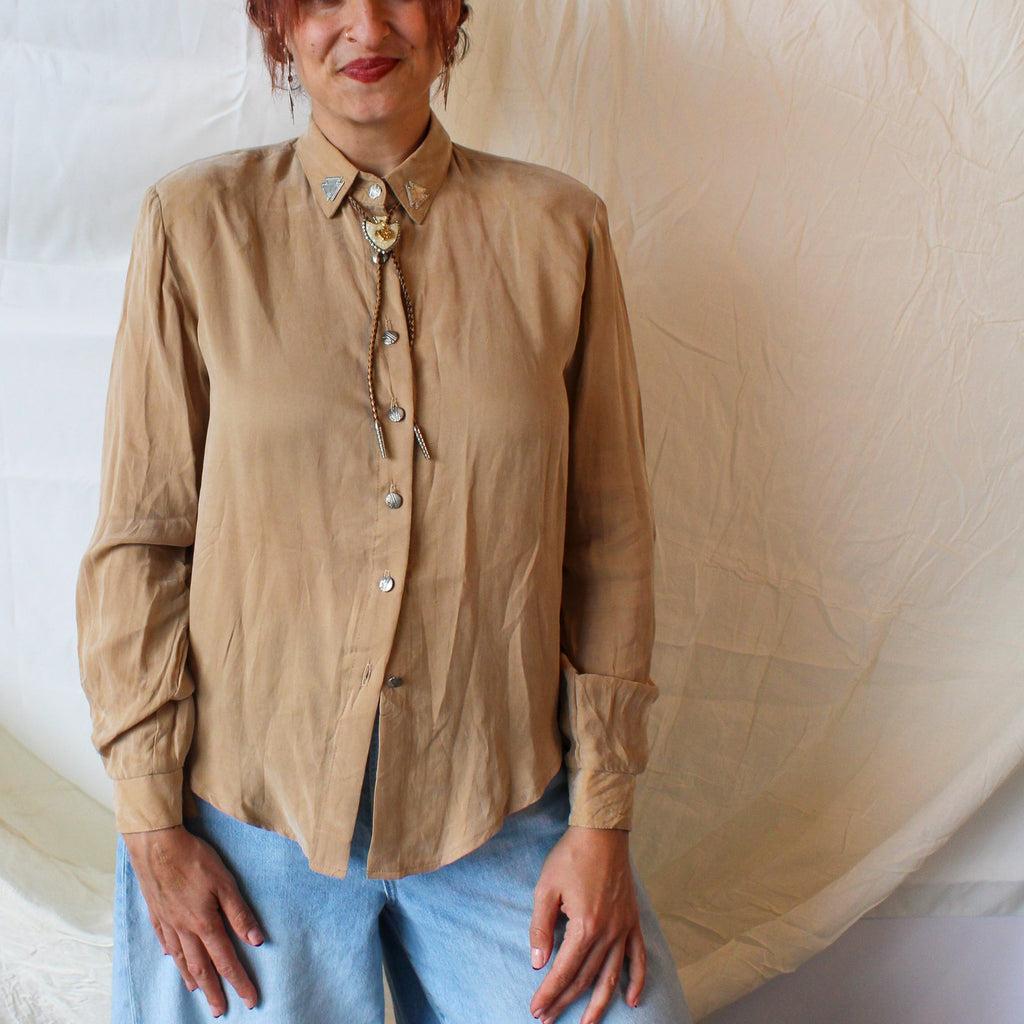 80s Circle T by Marilyn Lenox rayon western Shirt