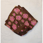 60s glentex lavender heart floral silk scarf – made in japan
