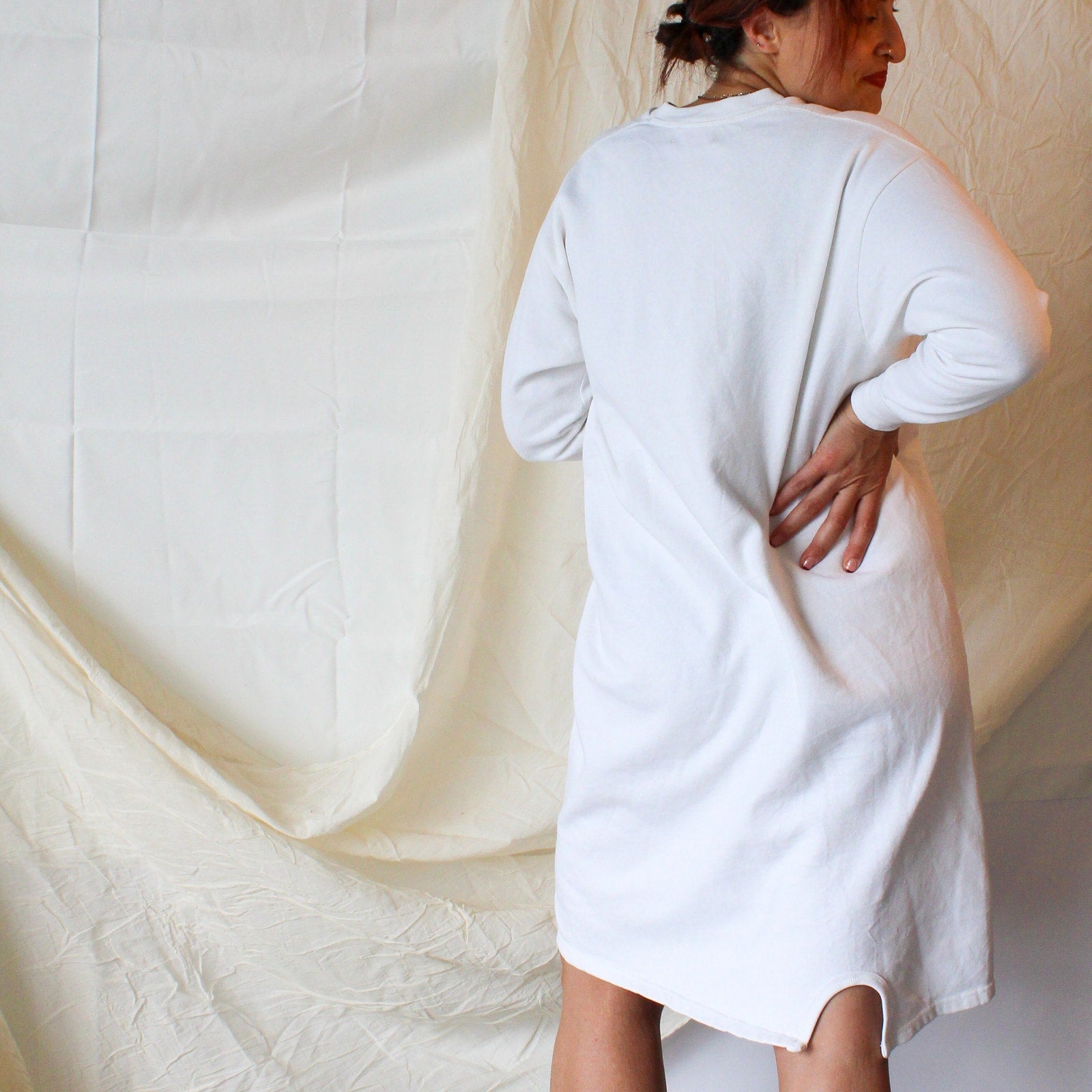 80s coca-cola brand sweatshirt dress made in usa xl