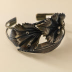 40s sterling art nouveau lily cuff