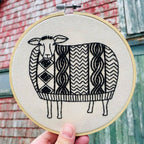 sweater weather sheep embroidery kit