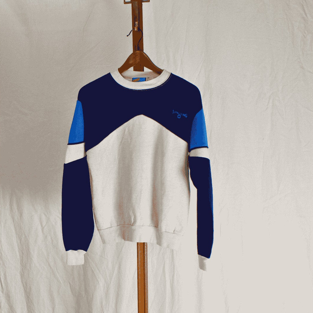 80s spalding sport active company colorblock sweatshirt
