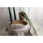 70s white embossed leather belt