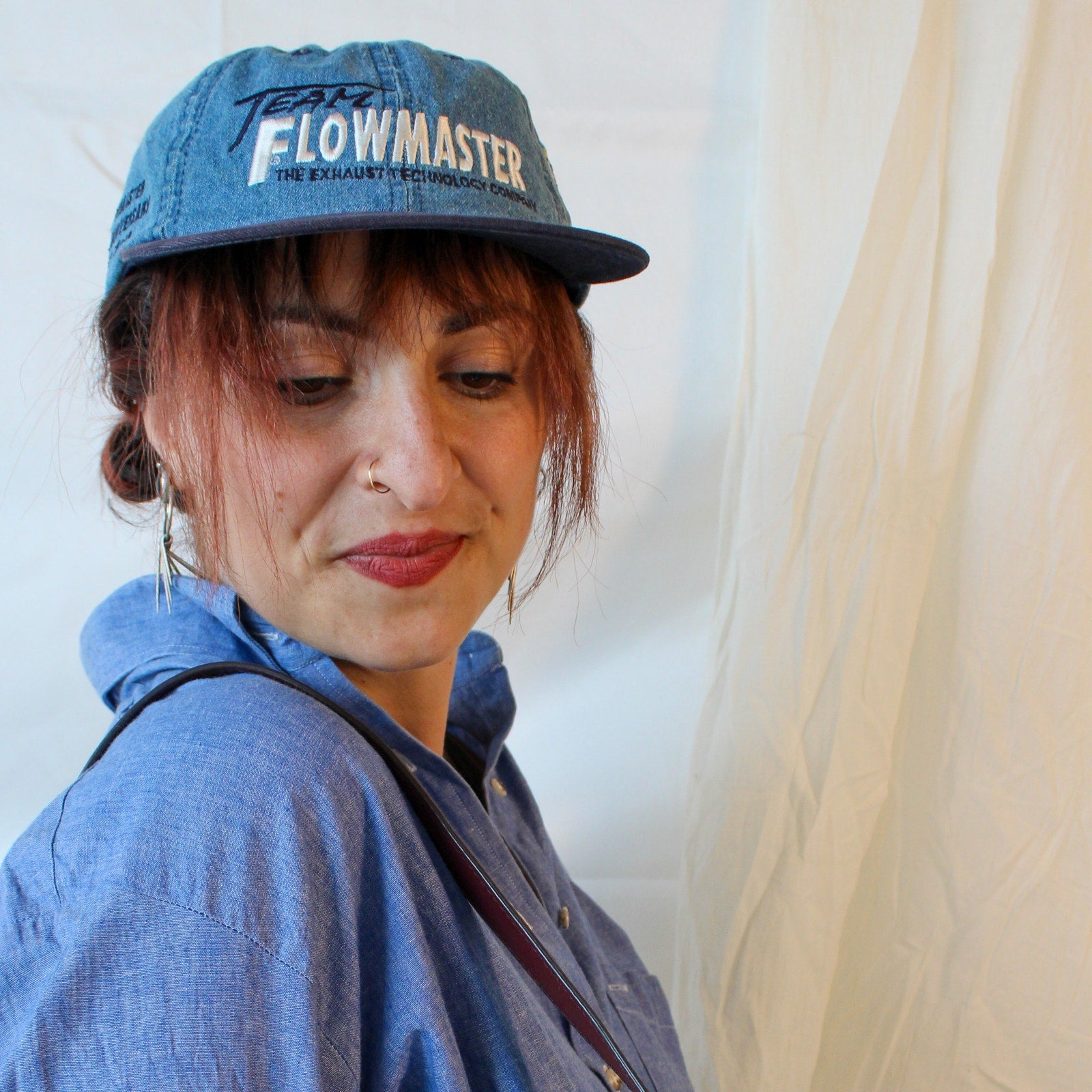 90s flowmaster hot rod power denim snapback