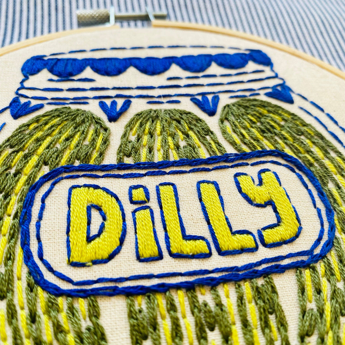 dilly pickles embroidery kit, view 4