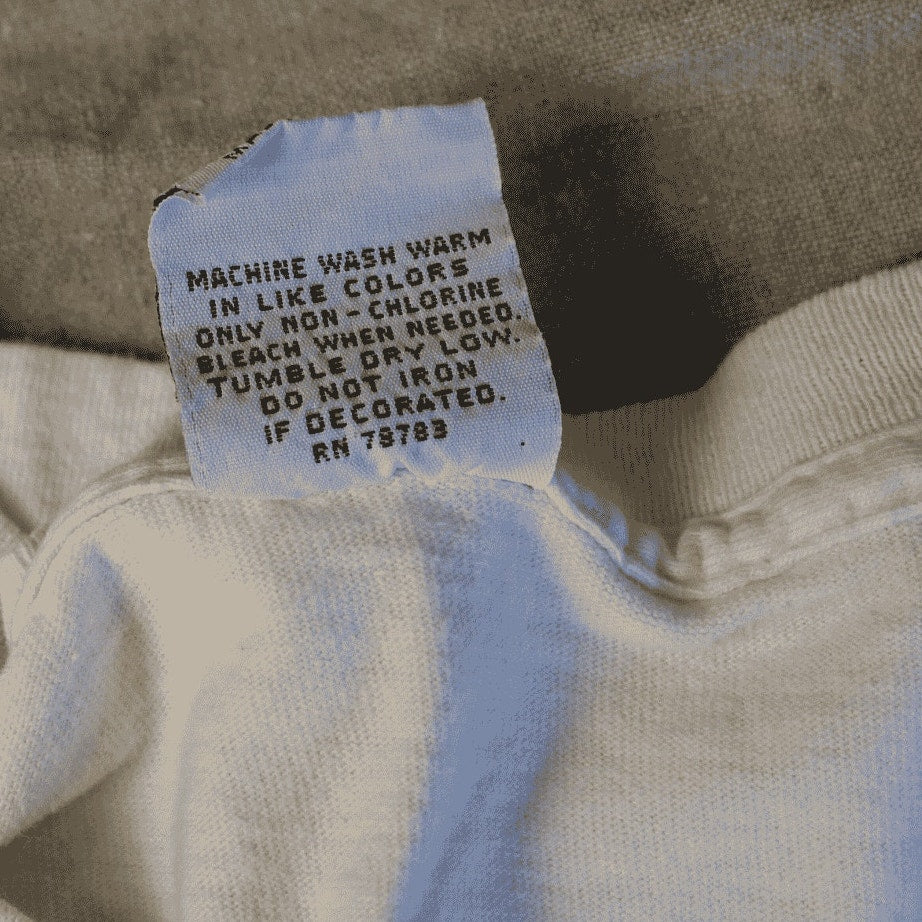 90s bloomie's striped logo single-stitch tee