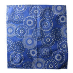 60s blue medallion print bandana (hand-hemmed, one selvedge)