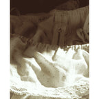 70s yellow floral lace prairie dress with metal zipper