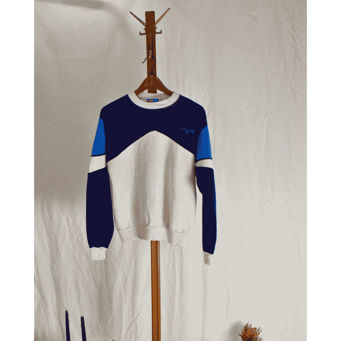 80s spalding sport active company colorblock sweatshirt