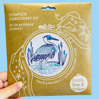 blue heron embroidery kit, view 4