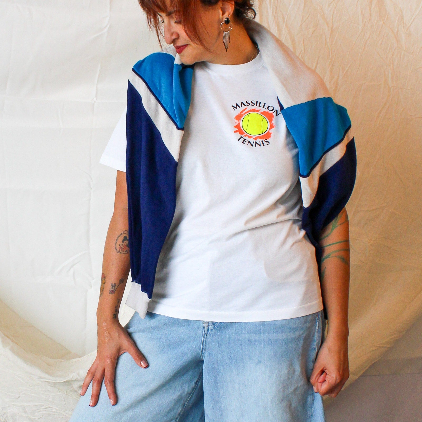 90s neon screen stars best “massillon tennis” single-stitch tee