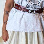 90s oneita romano horseshoe team cutoff tee