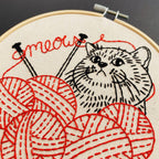 kitten knitting embroidery kit, view 2